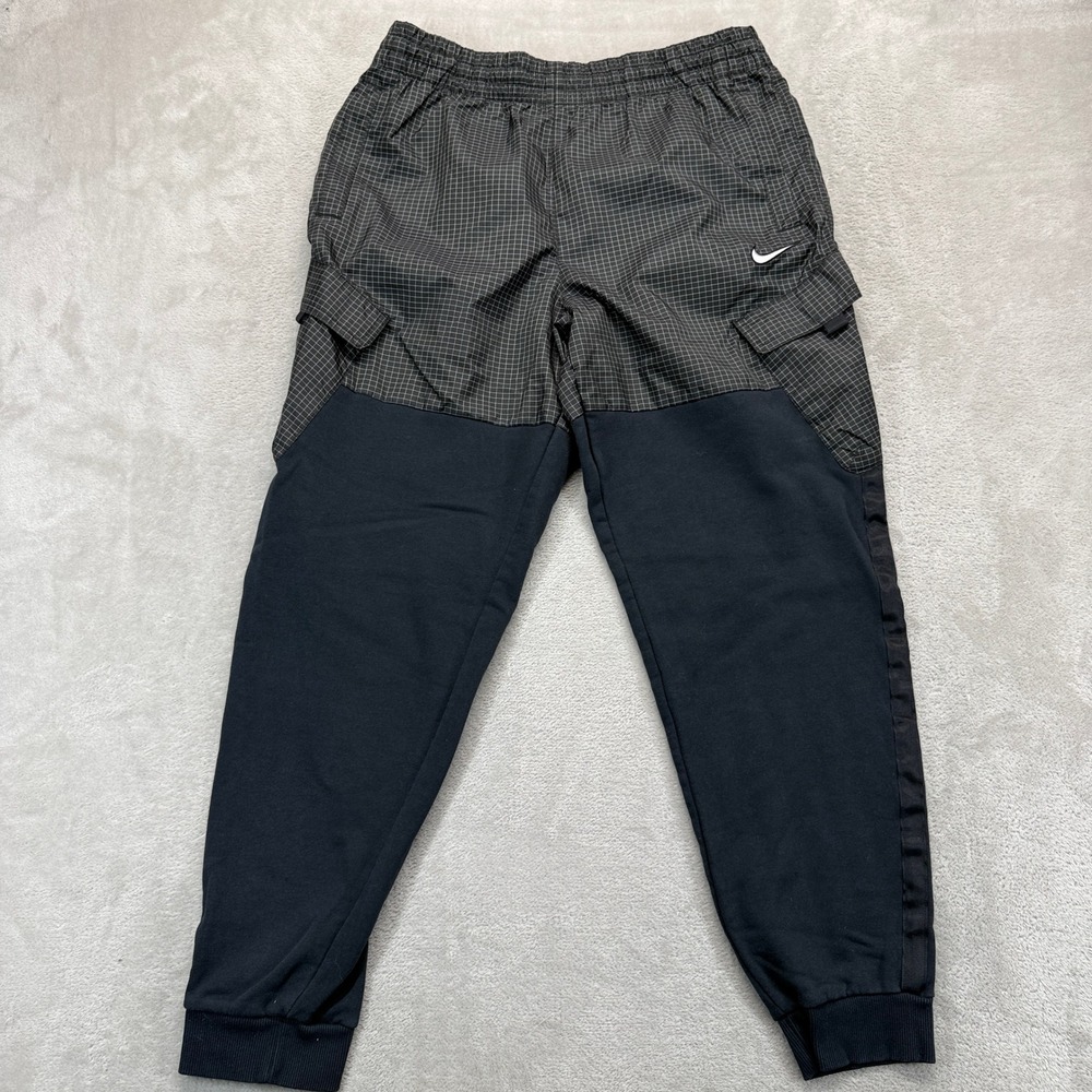 Nike Jogger Mens 30 Gray Play Big Kids' FlyEase Hybrid Cargo Grid Techwear Loose